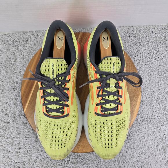 Brooks Glycerin 20 Lime Red Ebony Athletic Gym Daily Road Running Shoe Mens 13 D - Picture 6 of 15